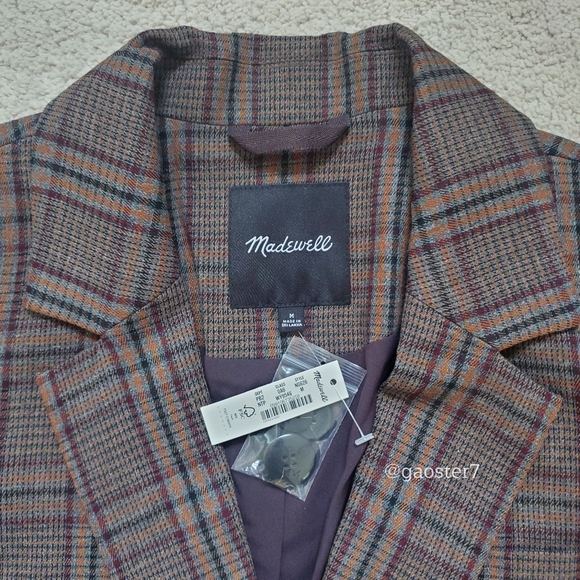 Madewell Caldwell Double-Breasted Blazer in Hedden Plaid - Picture 6 of 12